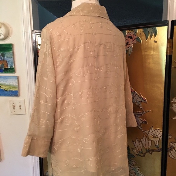 🌼White Stag TOP&SHELL SET/Sheer EmbroideredJacket - Picture 3 of 8